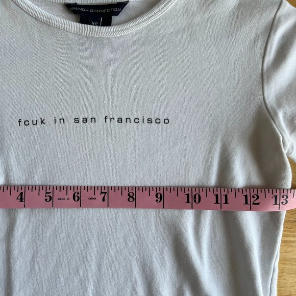 FCUK “fcuk in san francisco” Baby Tee – White – Size XS (Fits XS/S) - Picture 5 of 5